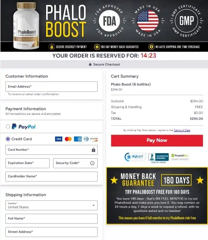 PhaloBoost Order Page